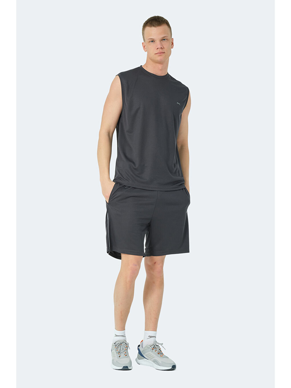 Erkek Atlet Koyu Gri-5