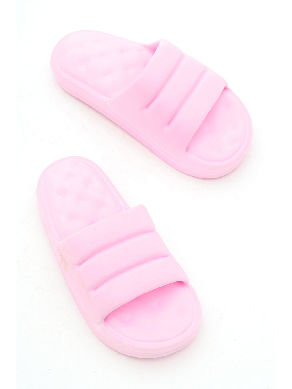 Kadın Pembe Rahat Kalıp Dilimli Model Önü Açık Eva Terlik