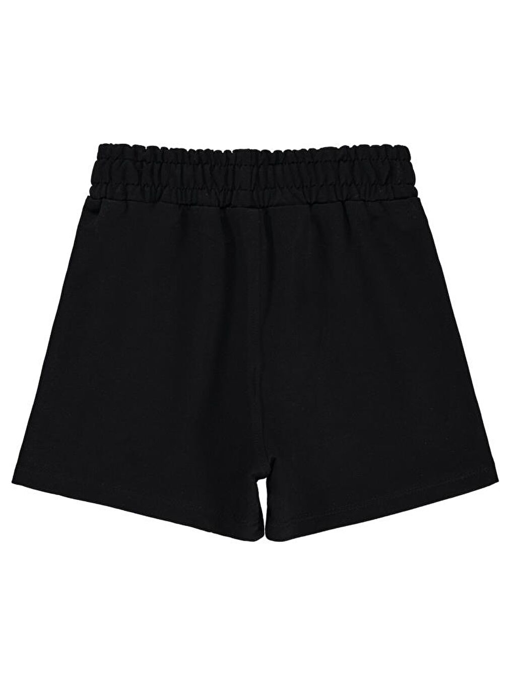 Girls Düğme Detaylı 6-9 Yaş Şort - Siyah 6-7 Yaş