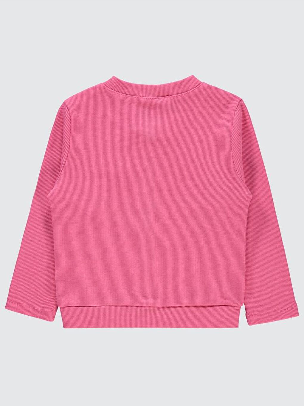 Girls Yakası Fiyonklu 2-5 Yaş Hırka - Pembe 2-3 Yaş