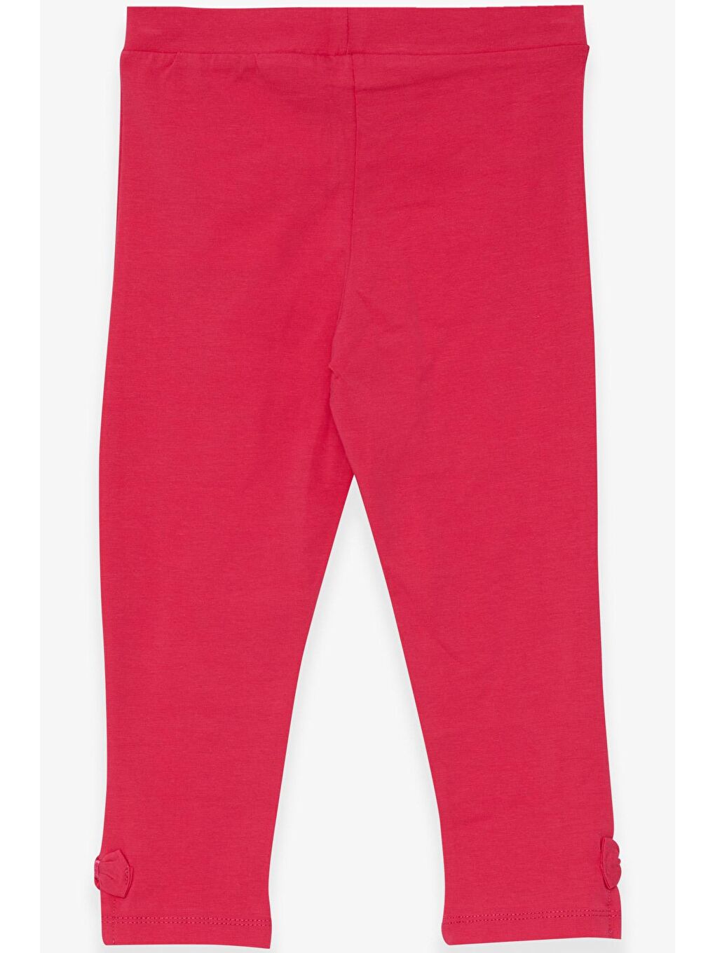 Kız Çocuk Tayt Paçası Fiyonk ve Yırtmaçlı Fuşya (6-10 Yaş)-1