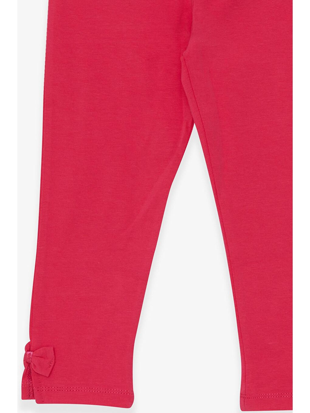 Kız Çocuk Tayt Paçası Fiyonk ve Yırtmaçlı Fuşya (6-10 Yaş)-2