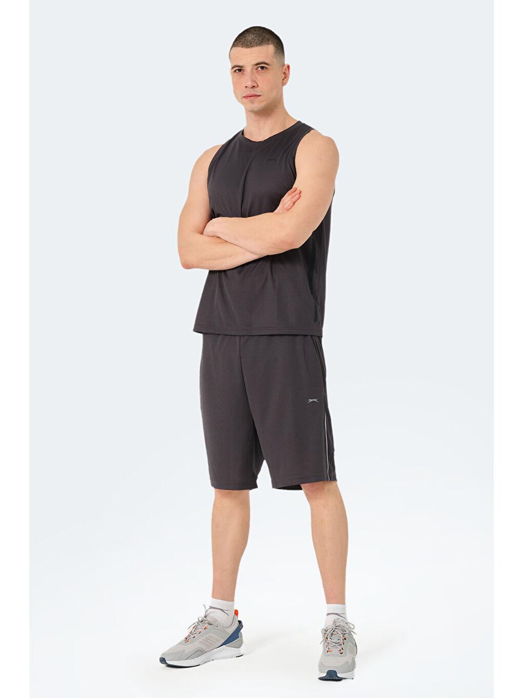 Erkek Atlet Koyu Gri-6