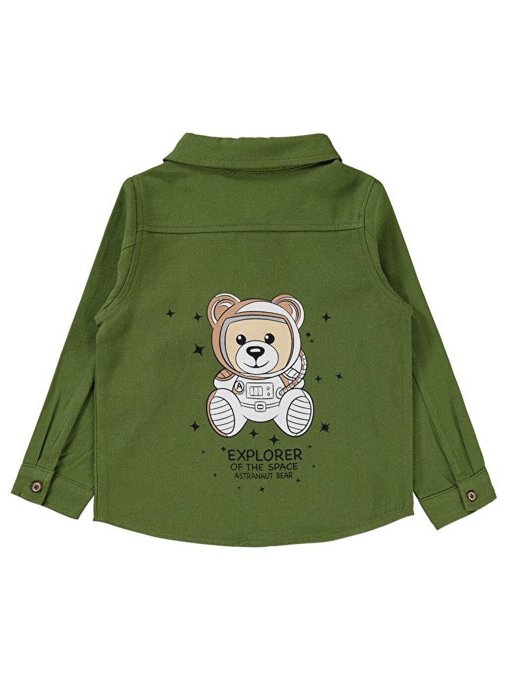 Boys Explorer Ayıcık Cepli 2-5 Yaş Gömlek - Haki 4-5 Yaş-1