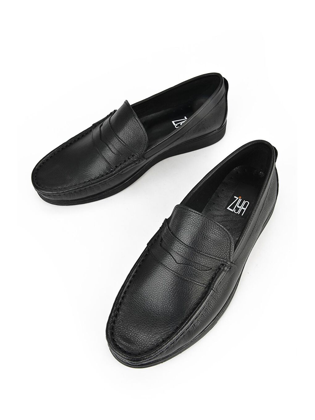 Erkek Hakiki Deri Ayakkabı 13371Z141 Siyah-4