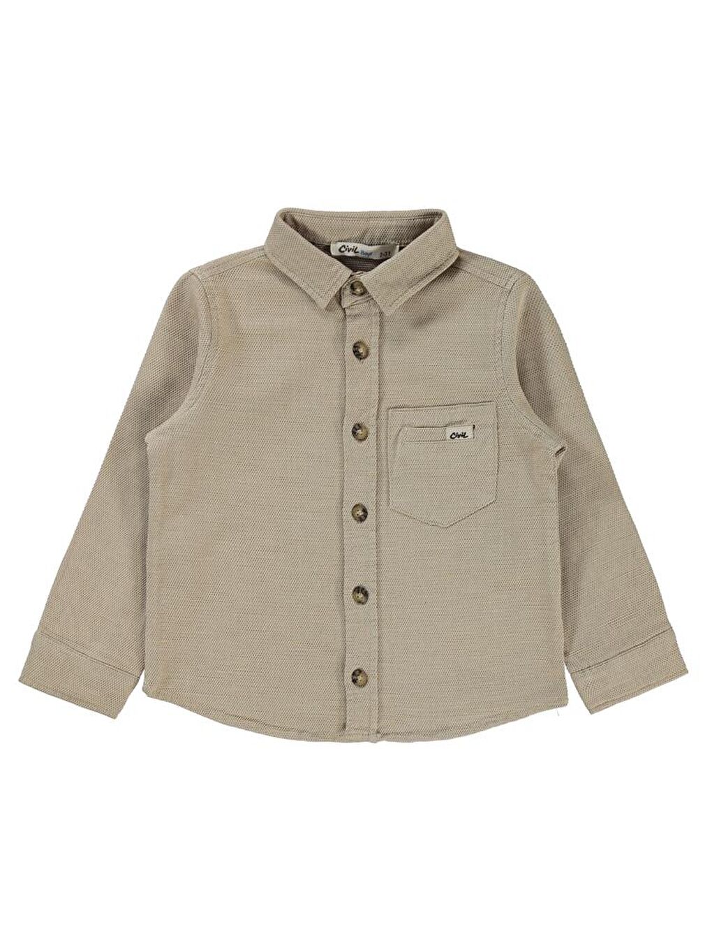Boys Desıgn Armalı 2-5 Yaş Gömlek - Bej 2-3 Yaş-2