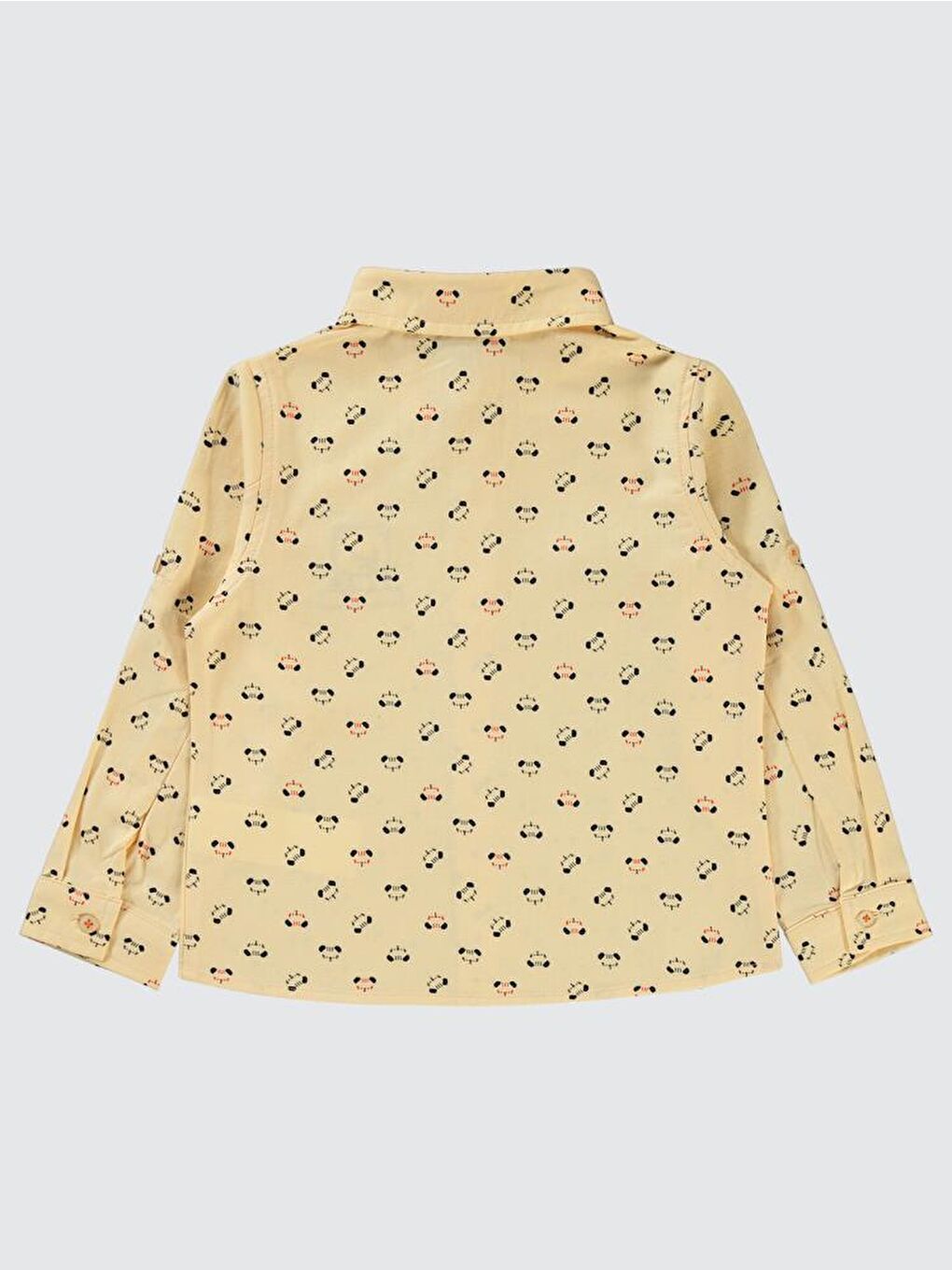 Pembe Boys Ayıcık Cep Nakışlı 2-5 Yaş Gömlek - Pudra 2-3 Yaş