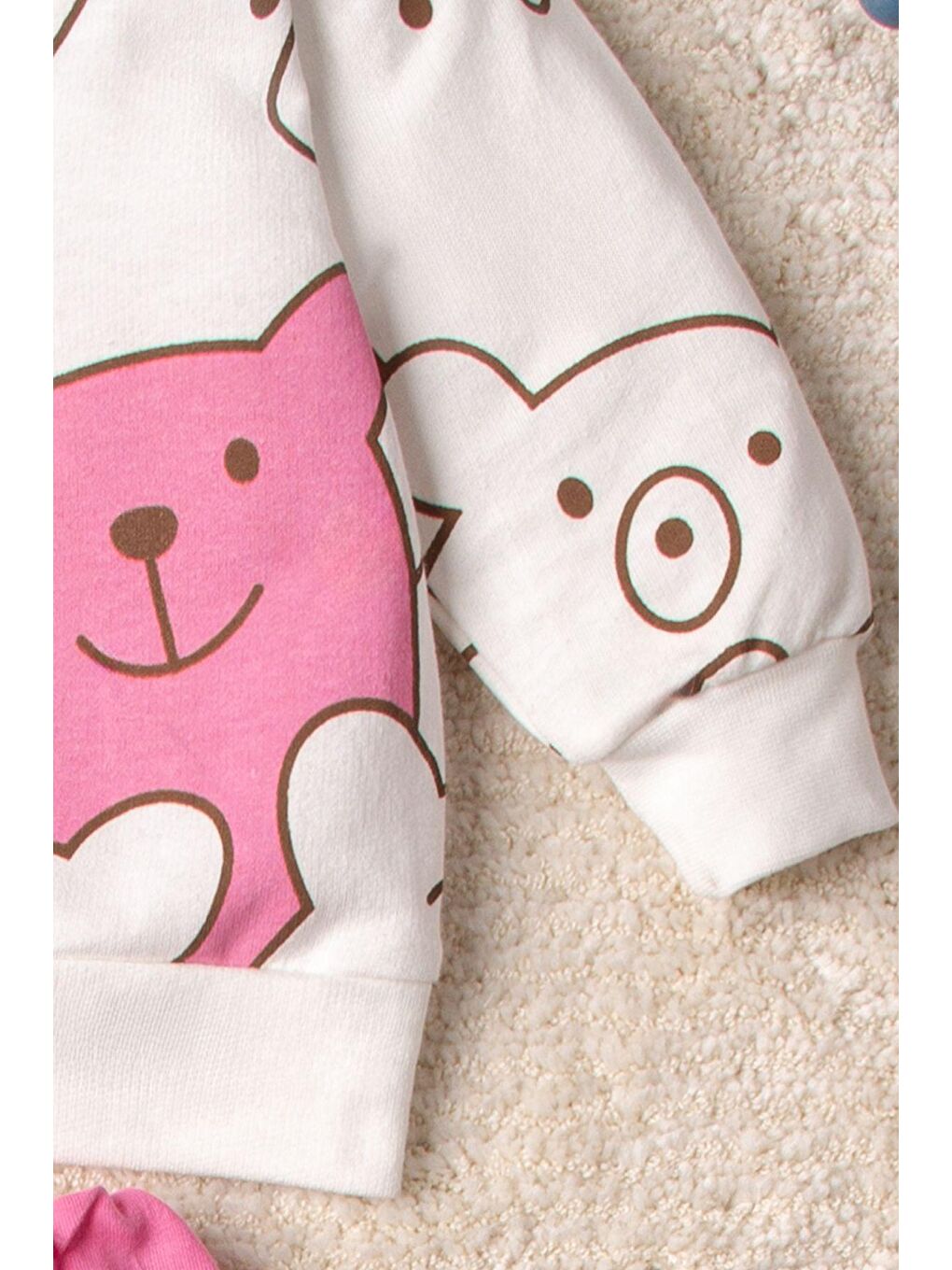 Mai Perla Pembe Smile Bear Nose 2 Li Unisex Bebek Alt Üst Takım - 5