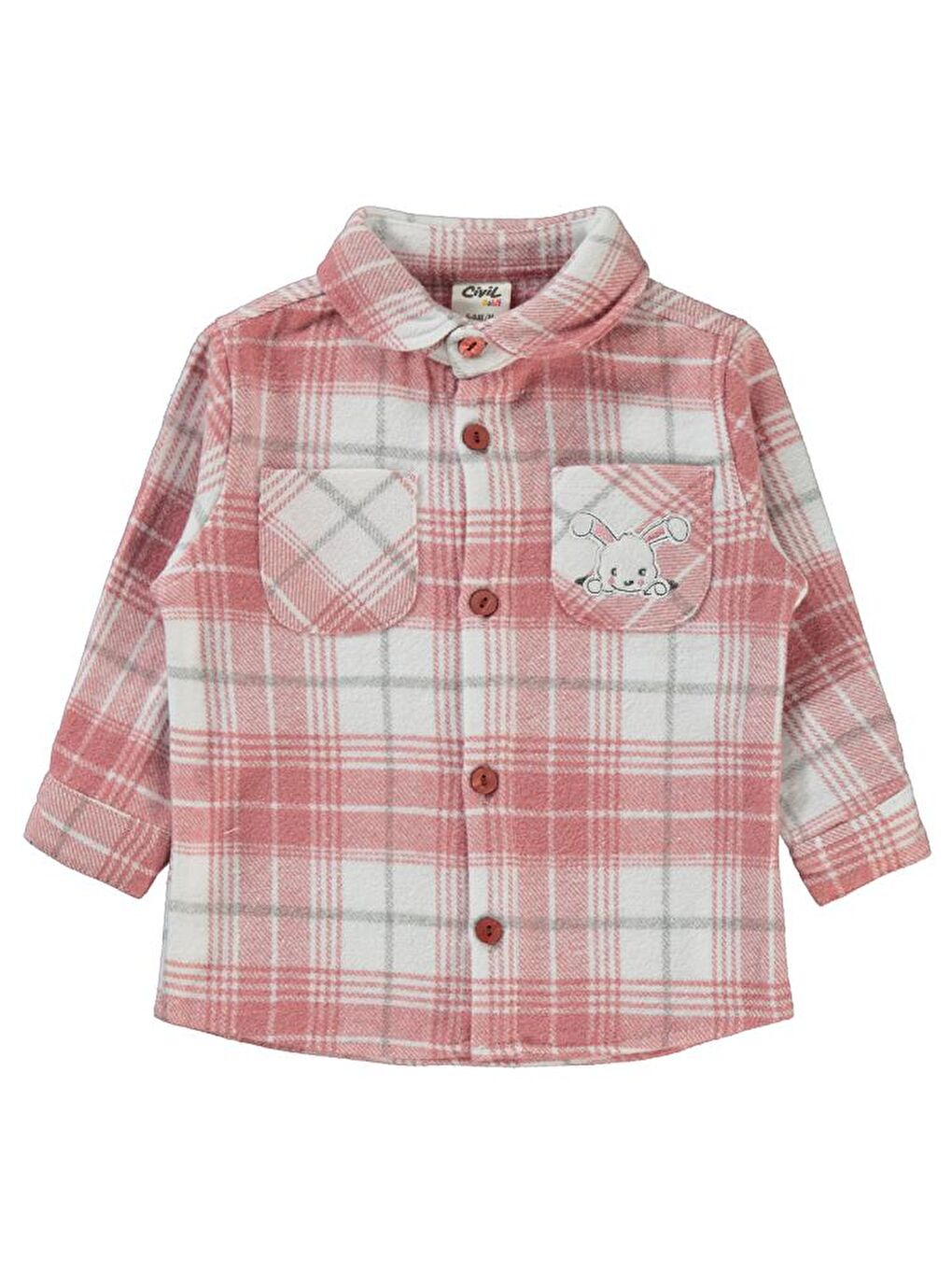 Pembe Baby Bebe Yaka 6-18 Ay Gömlek - Pudra 9-12 Ay-2