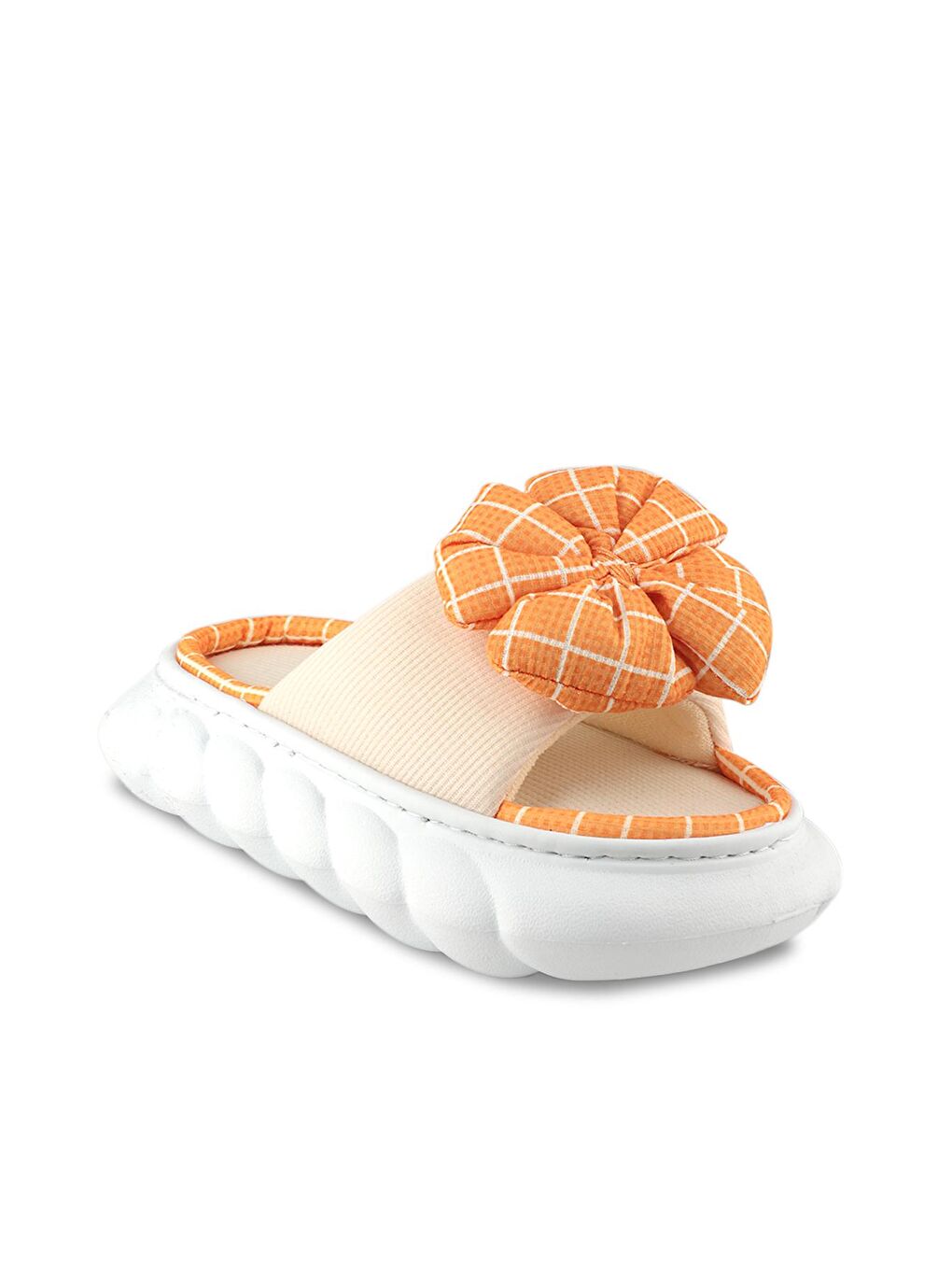 EA22SK028 Kadın Ev Terliği Bej / Turuncu