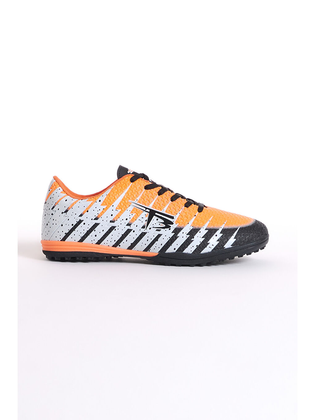 Unisex Siyah Desenli Bağcıklı Halı Saha Ayakkabısı-1