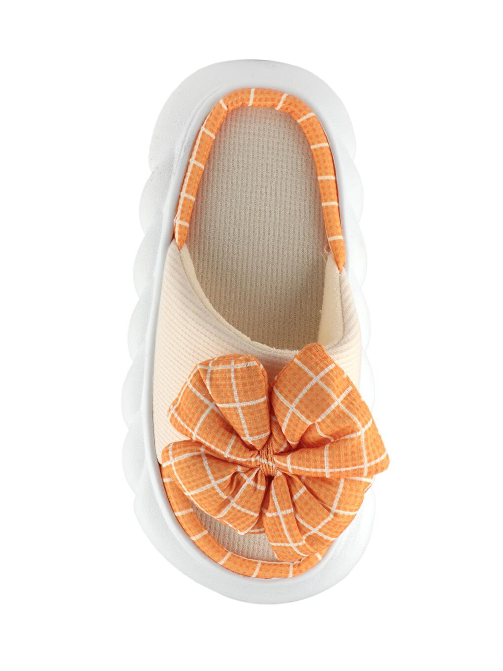 EA22SK028 Kadın Ev Terliği Bej / Turuncu-4