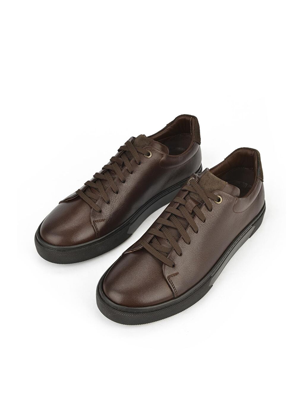 Kahverengi Erkek Hakiki Deri Sneaker 133983Z01 Kahve-4