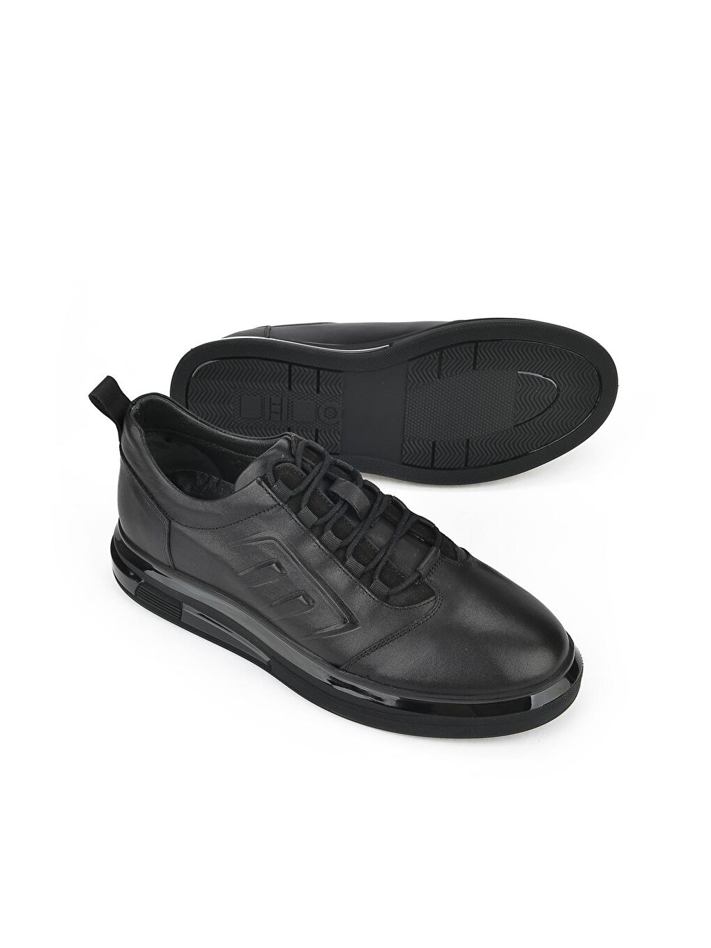 Erkek Hakiki Deri Sneaker 131498 1638 Siyah-3
