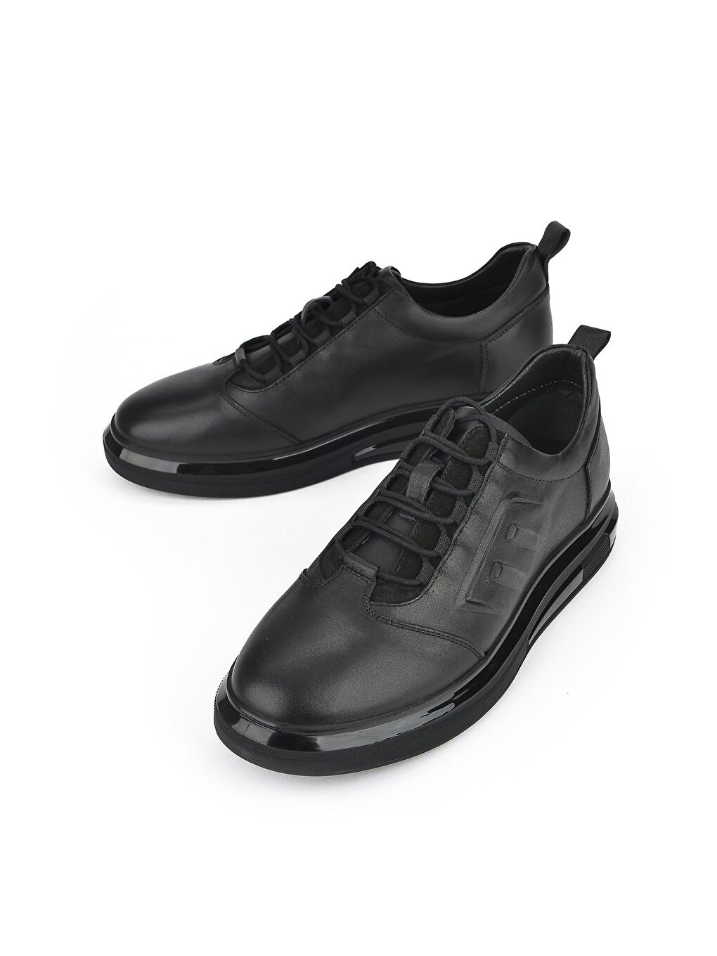 Erkek Hakiki Deri Sneaker 131498 1638 Siyah-4