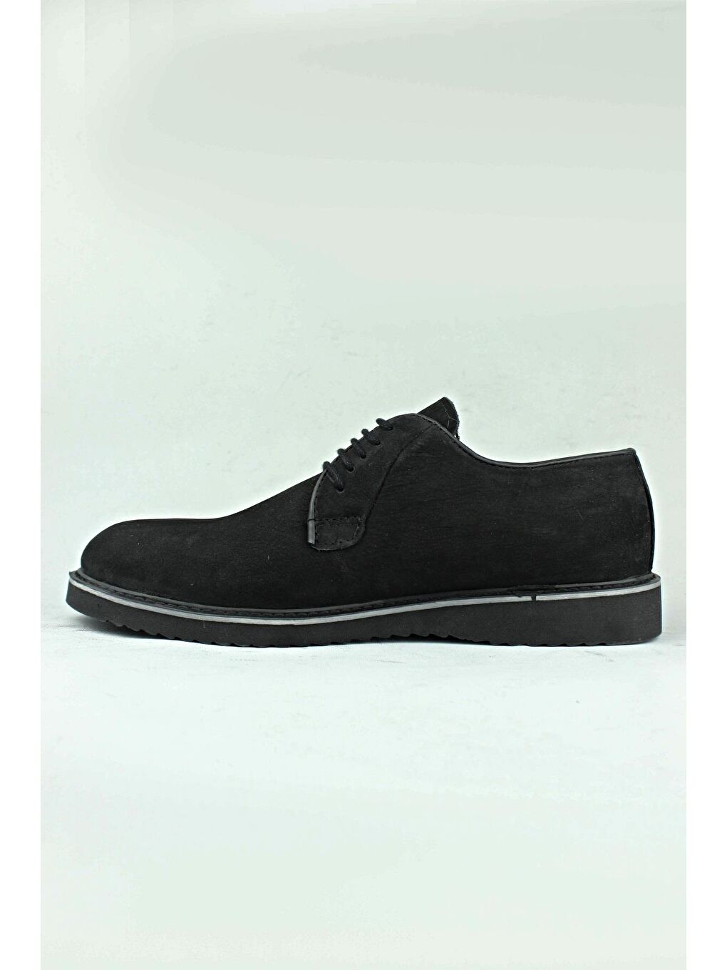 Siyah Finnick Hakiki Nubuk Deri Klasik Ayakkabı Erkek-1