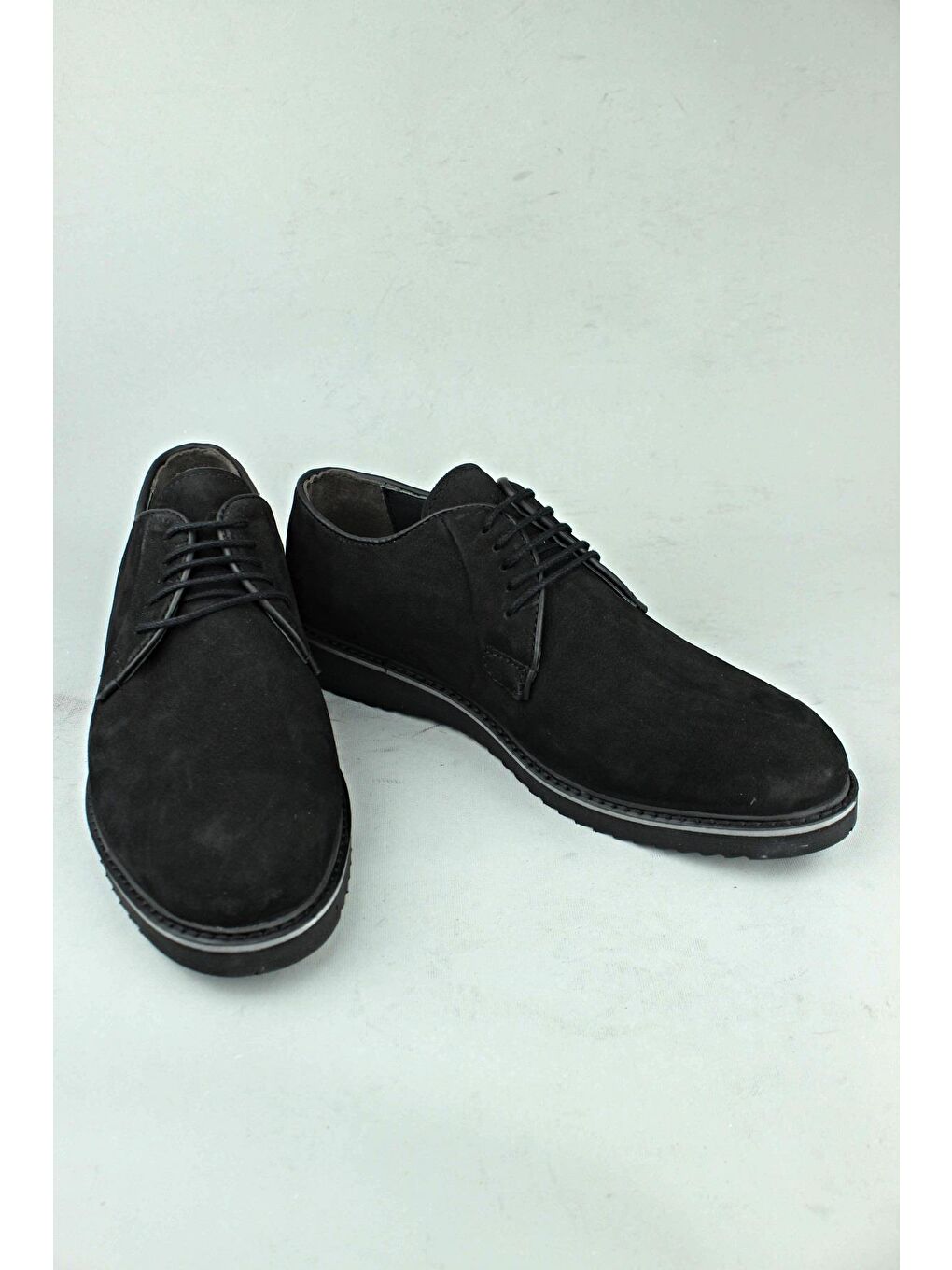 Siyah Finnick Hakiki Nubuk Deri Klasik Ayakkabı Erkek-2