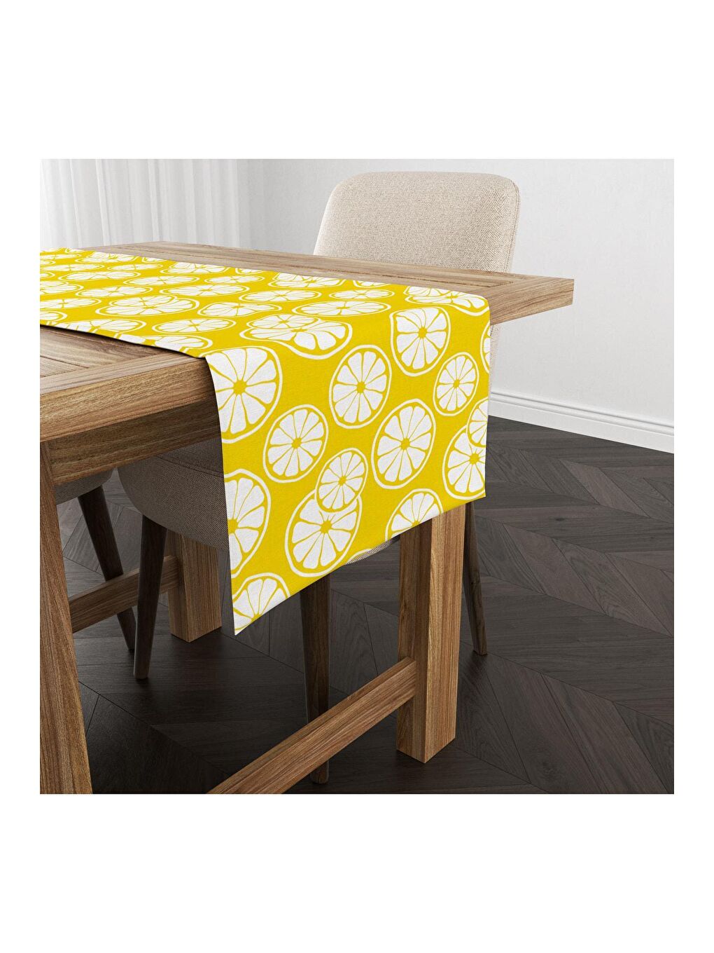 Karışık Limon Desenli Runner Modeli 40x140 cm