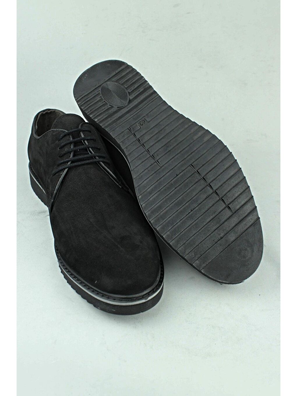 Siyah Finnick Hakiki Nubuk Deri Klasik Ayakkabı Erkek-3