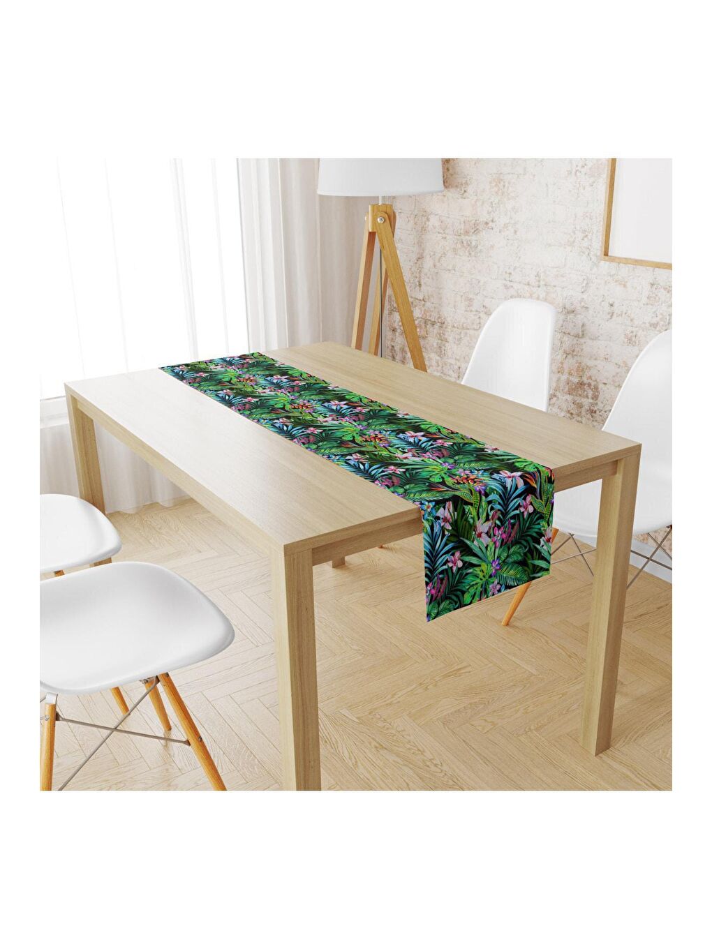 Karışık Renkli Çiçekler Desen Runner Llrn 146 40x140 cm