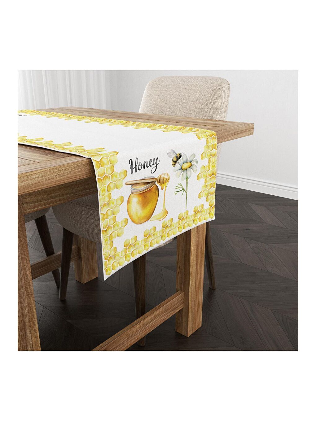 Karışık Çiçek Desenli Runner Modeli 40x140 cm