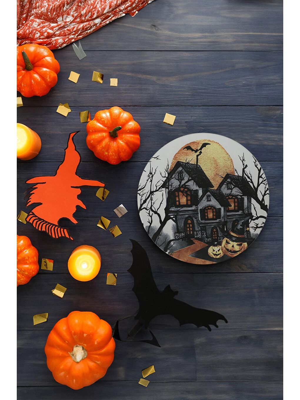 Keramika Karişik Blue Castle Servis Tabağı 26 Cm