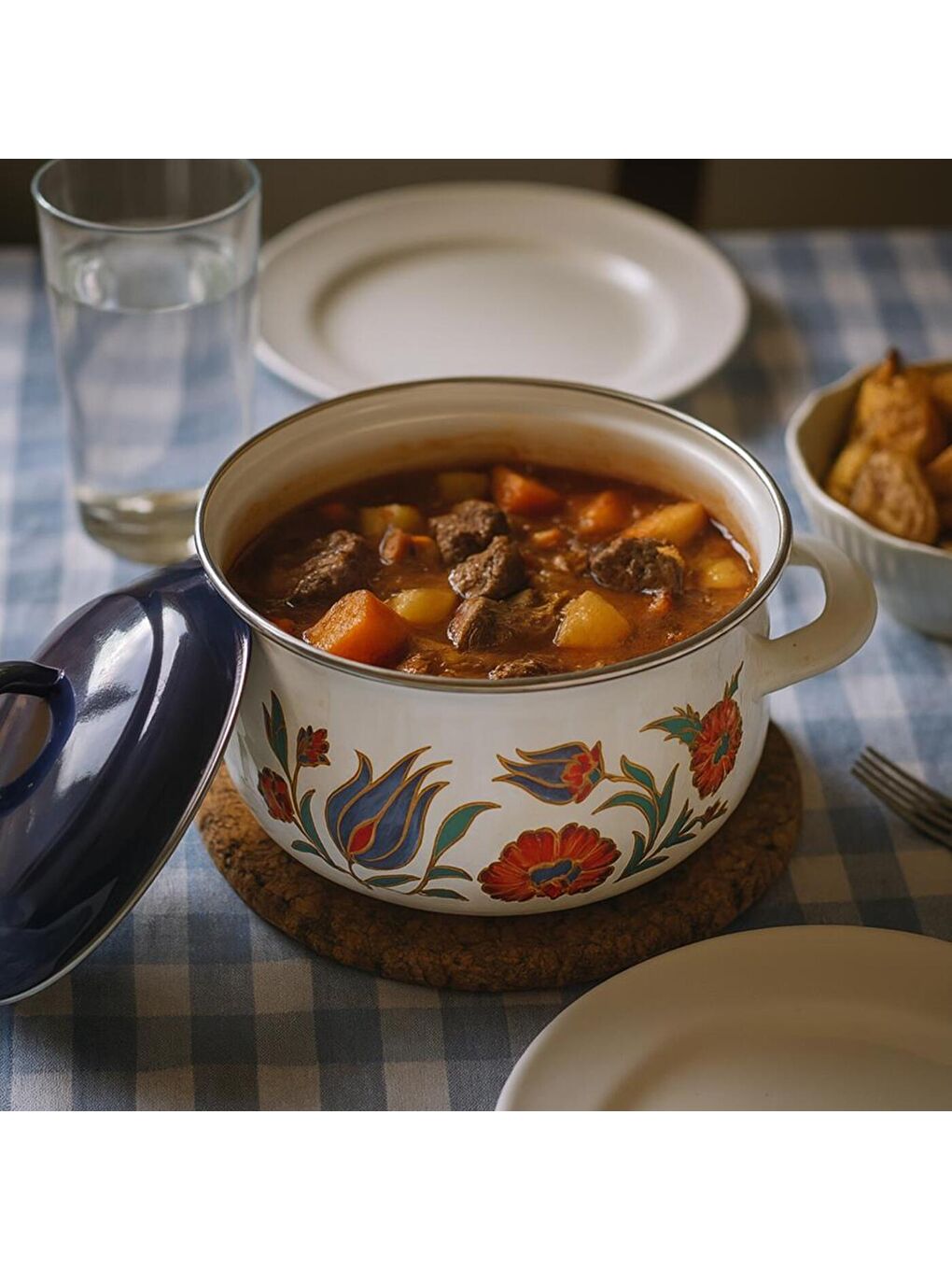 Karışık 18-20-22 Cm Emaye 3'lü Derin Bombeli Tencere Seti-1