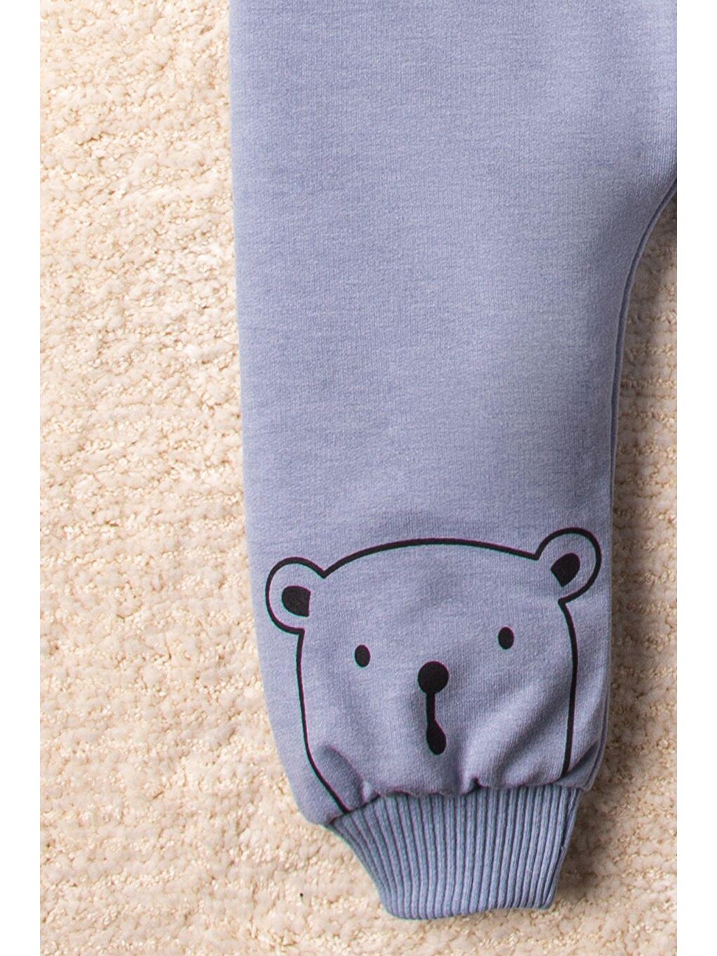 Mai Perla Mavi Smile Bear Nose 2 Li Unisex Bebek Alt Üst Takım - 2