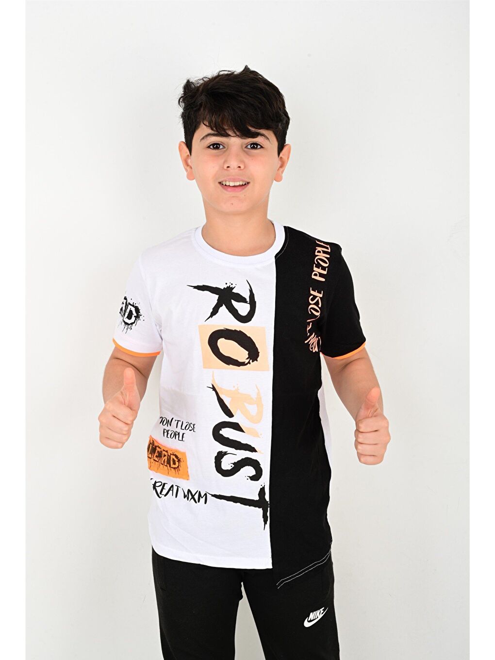 Beyaz Robust Baskılı Tişört-3