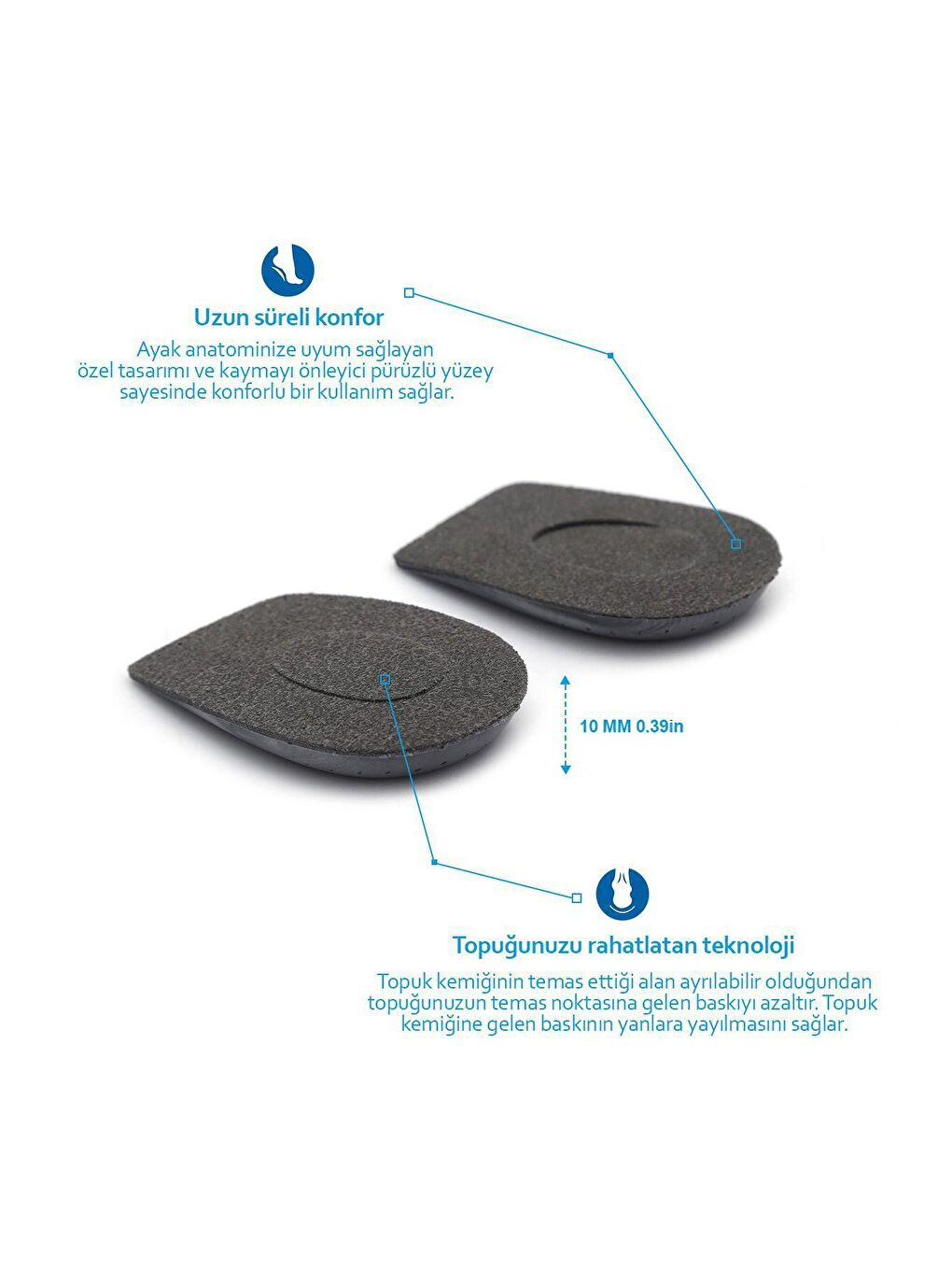 Heelspur Epin Topukluk Gri Topuk Dikeni Tabanlık-2