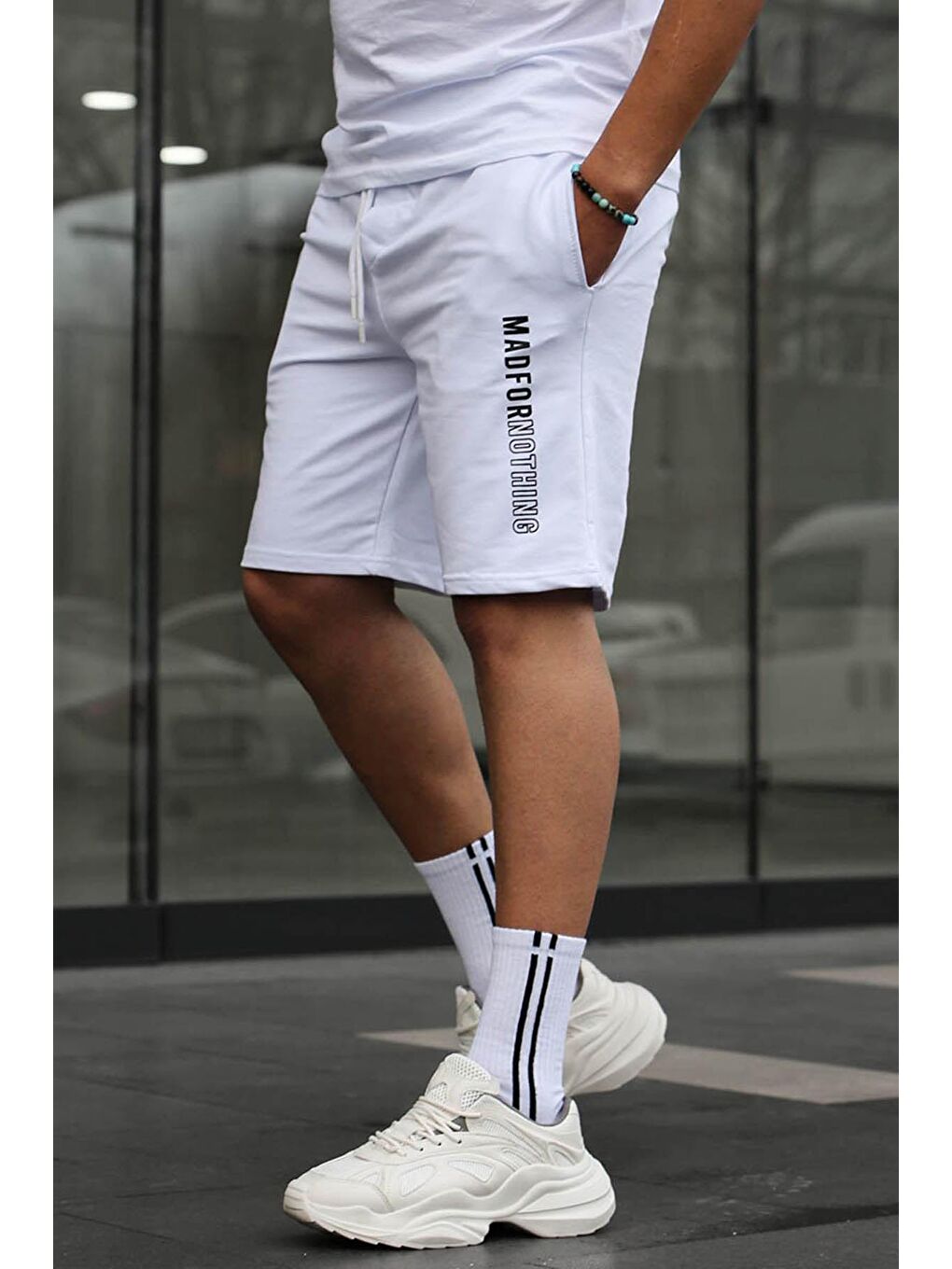 Beyaz Kapri Şort 5403