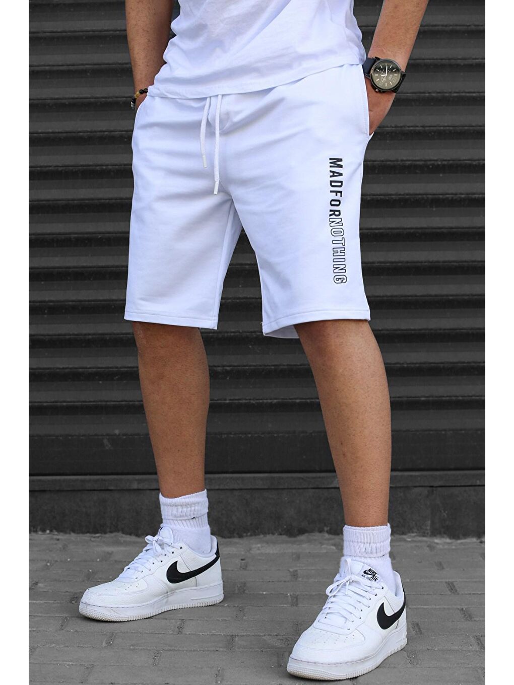 Beyaz Kapri Şort 5403-2