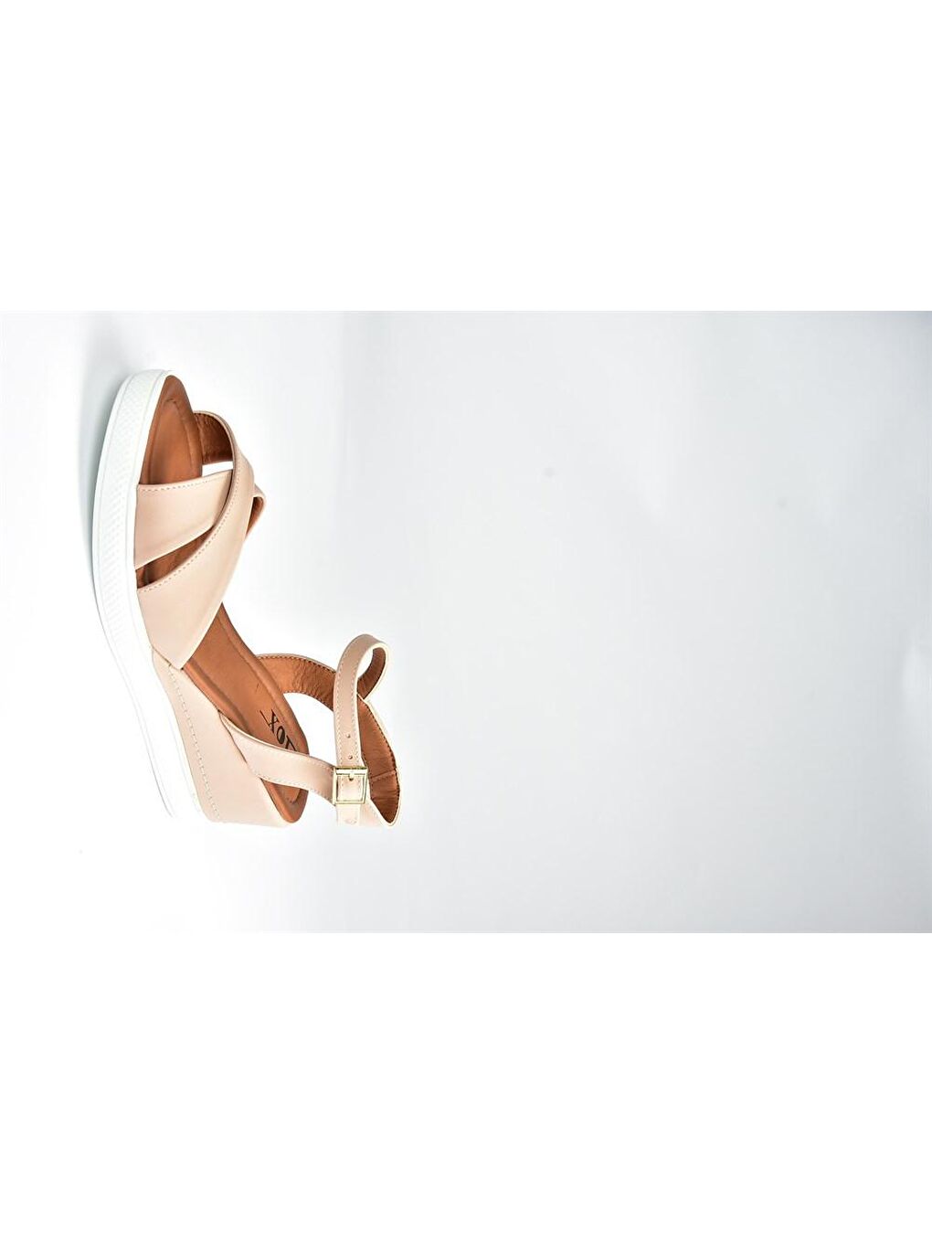 Bej K674305009 Ten Dolgu Taban Kadın Topuklu Sandalet-3