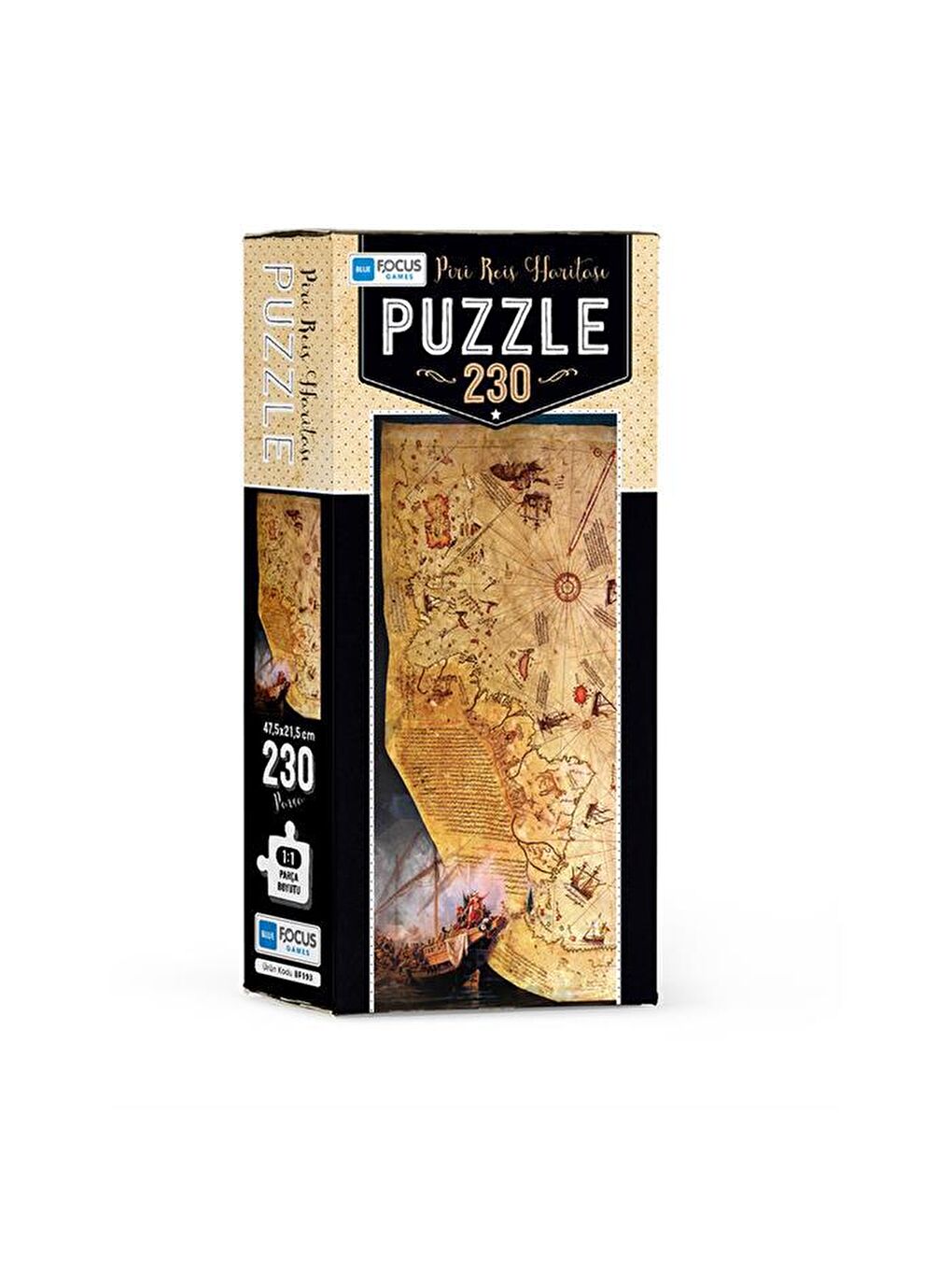 Blue Focus Karışık 230 Parça Puzzle - Piri Reis Haritası