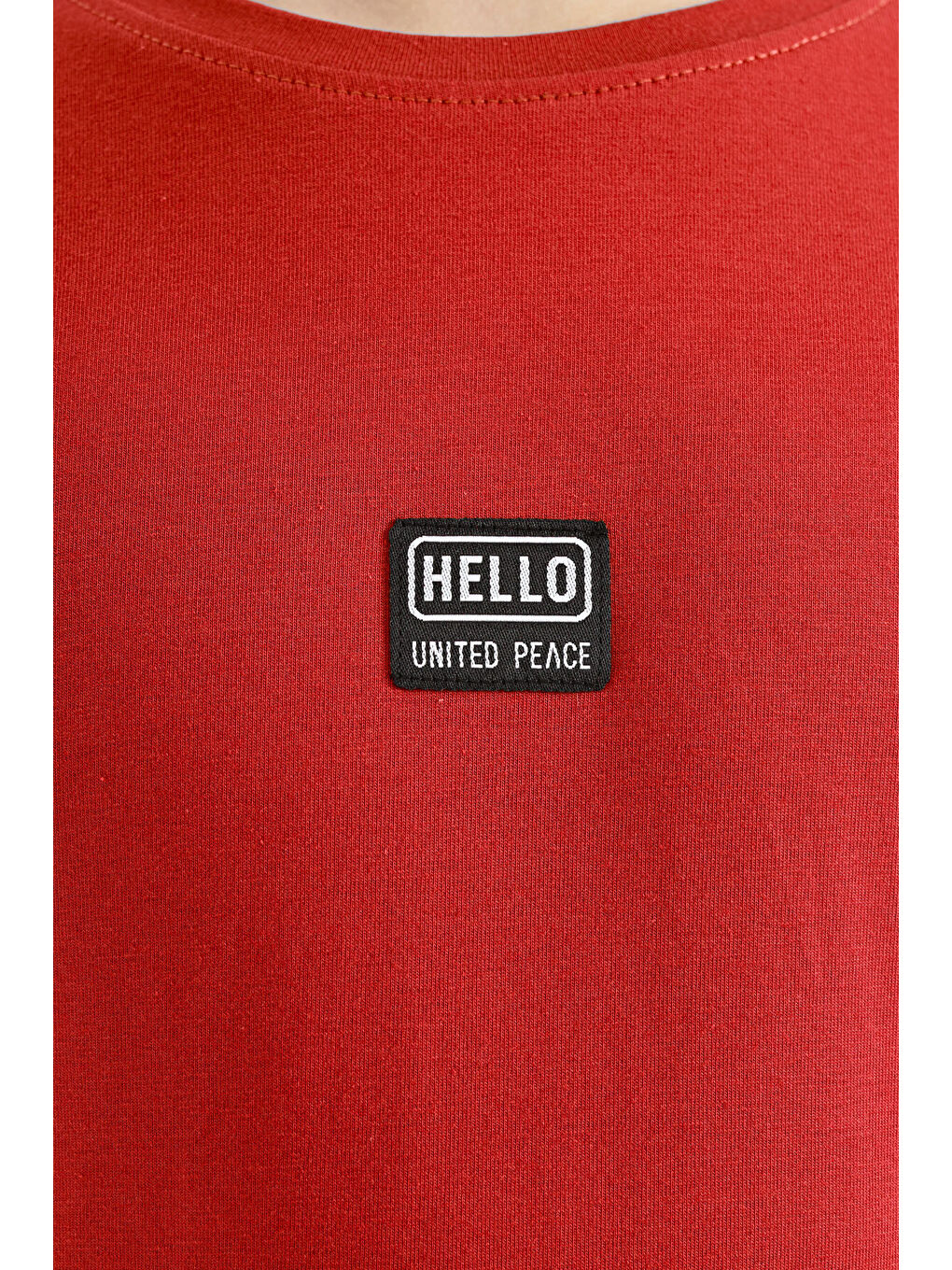 Kırmızı Fiesta Baskılı Standart Kalıp O Yaka Erkek Çocuk Tişört - 11097-1