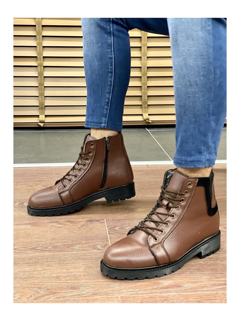 Kahverengi Muggo ALVES Soğuk Geçirmez Kürklü Erkek Bot