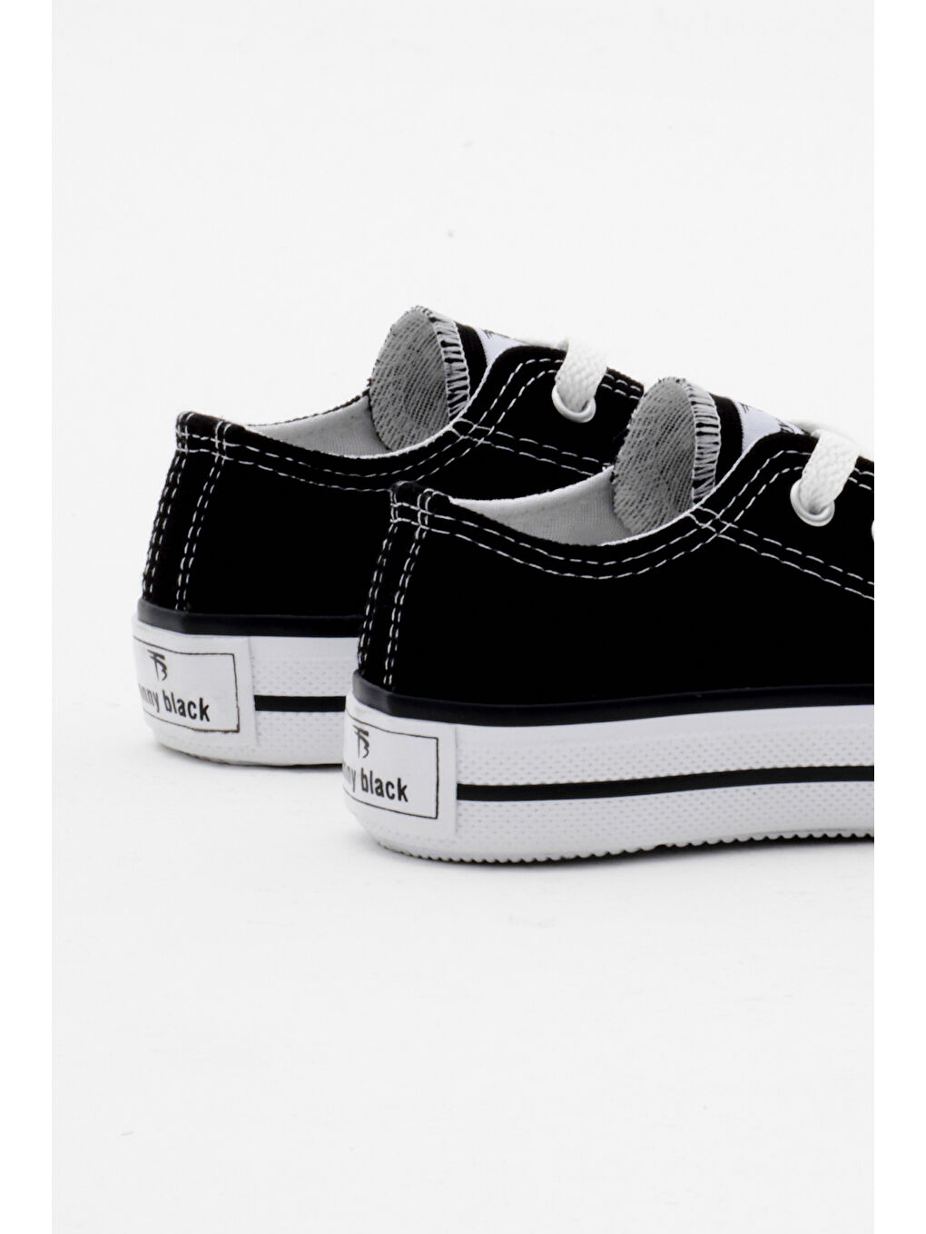Çocuk Unisex Siyah Rahat Kalıp Bağcıklı Sneaker-4