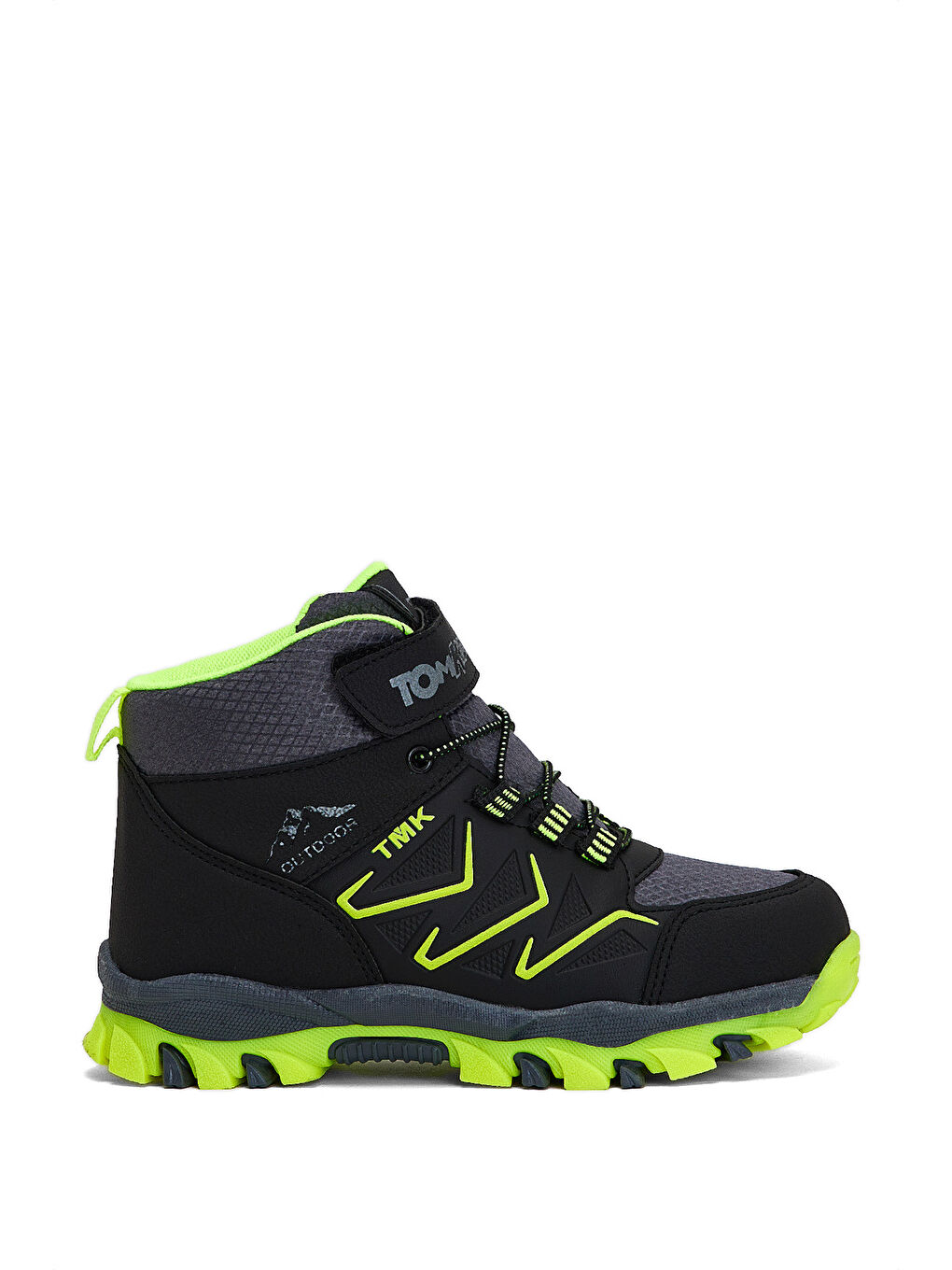 Gri Çocuk Unisex Füme Sarı Rahat Kalıp Renkli Taban Bot-3