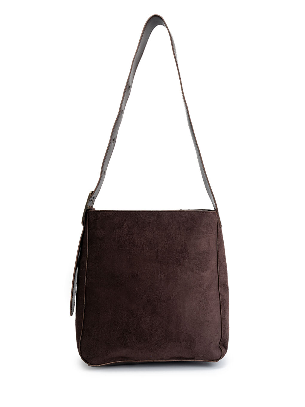 Kahverengi Kemer Detaylı Dante Kadın(Süet)Çapraz Çanta Acı Kahve