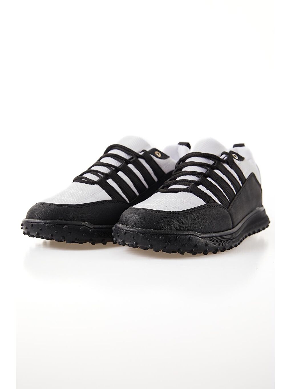 Beyaz Bağcıklı File Detaylı Suni Deri Erkek Spor Ayakkabı - 89114-1