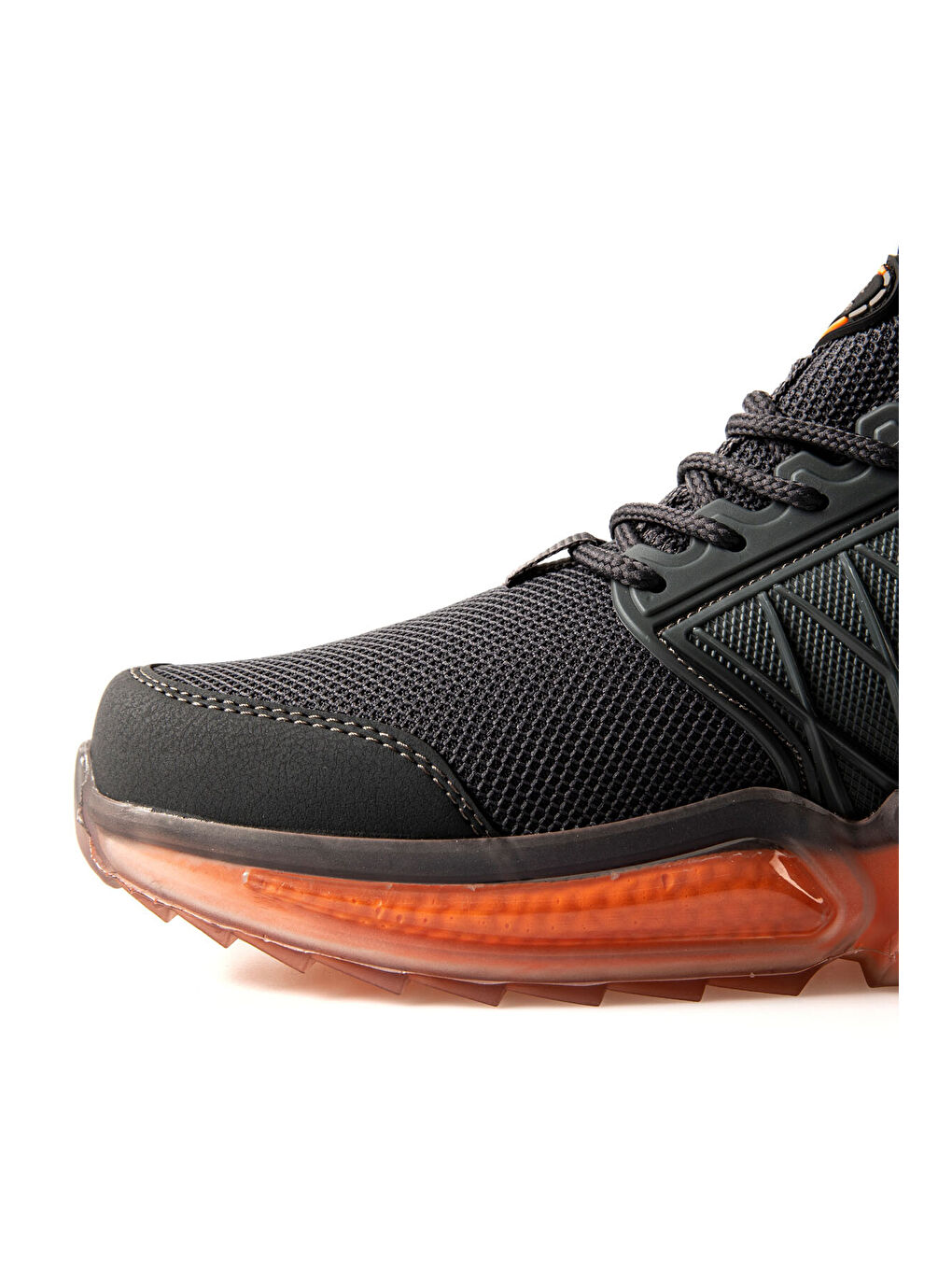 Gri Füme Fileli Yüksek Taban Bağcıklı Erkek Spor Ayakkabı - 89108-2