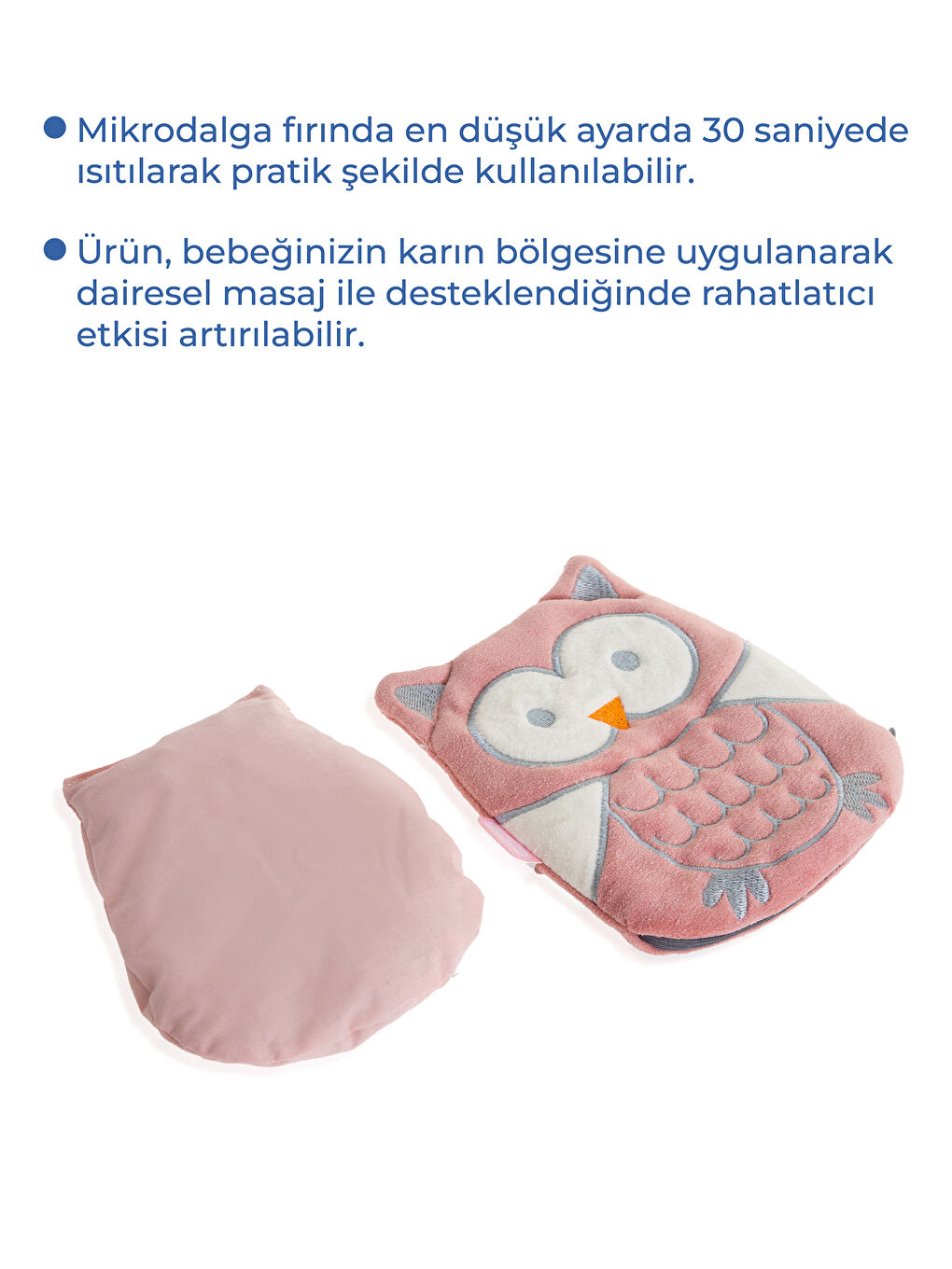 366 Kiraz Çekirdekli Baykuş Kadife Gaz Yastığı / Gül Kurusu-2