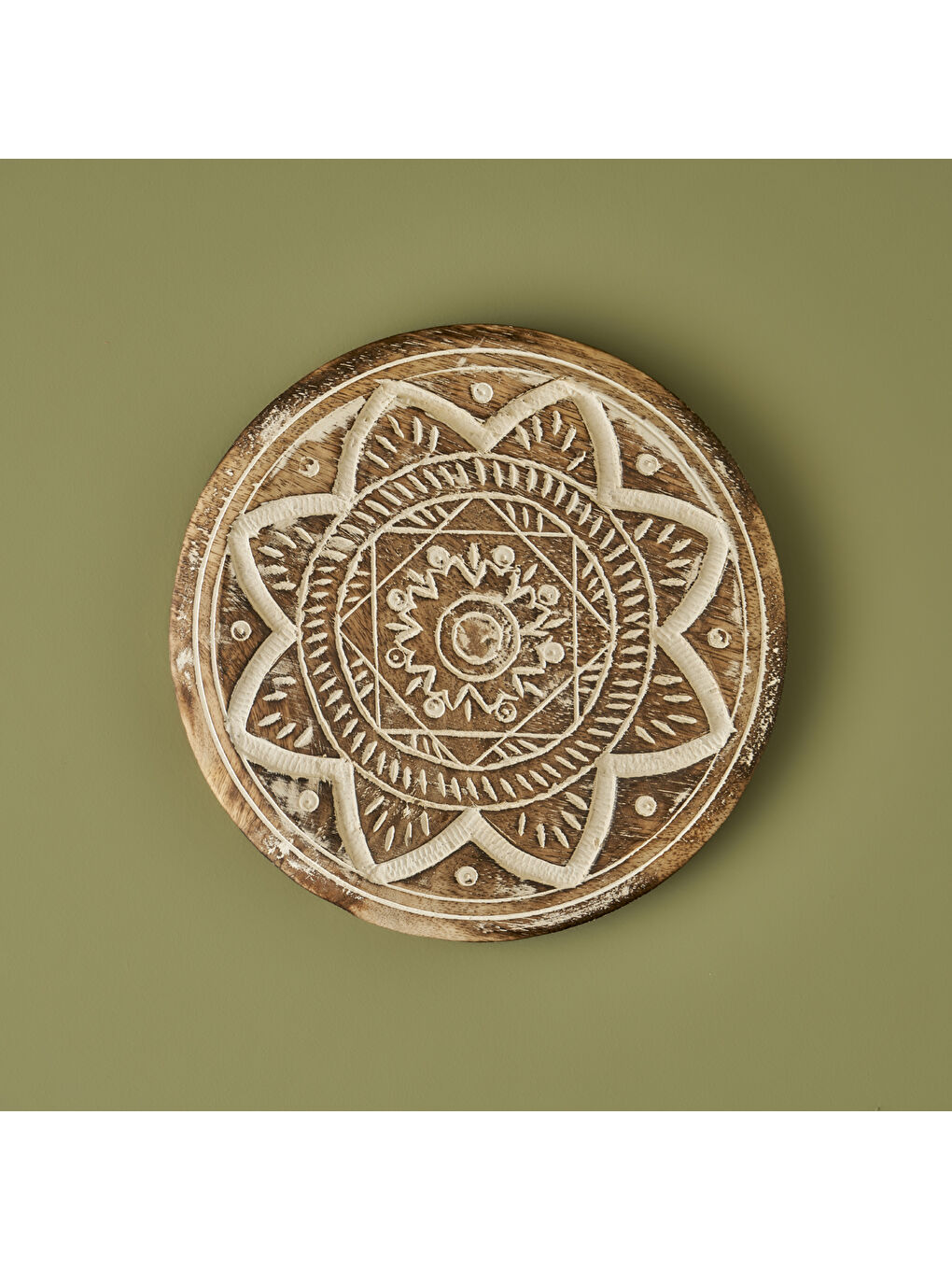 Bej Arlo Mango Ağacı Duvar Süsü Naturel (20x20x1,8 cm)