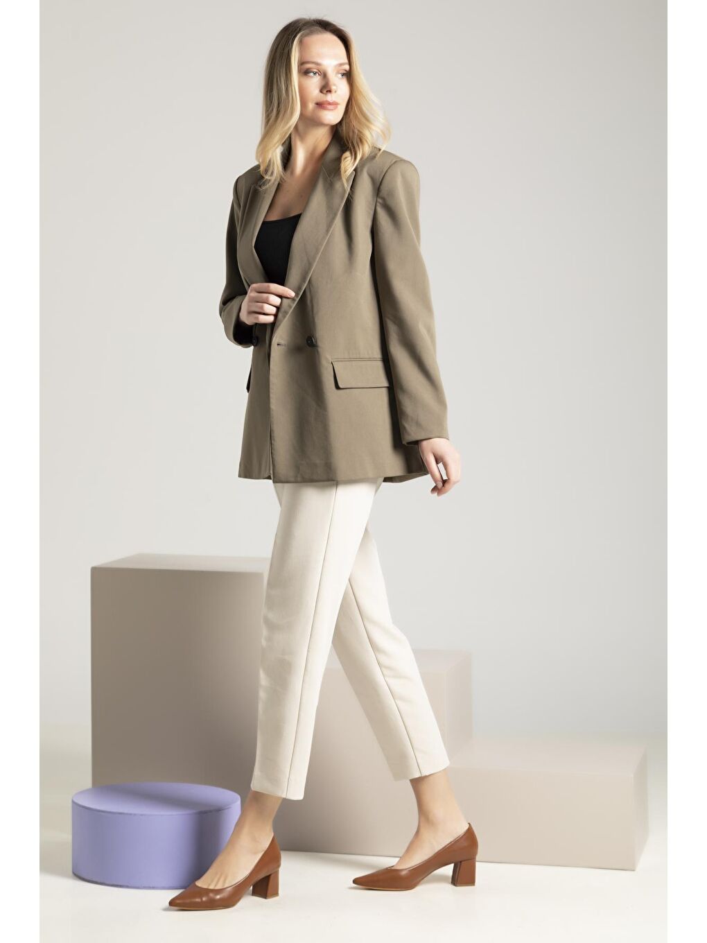 Kahverengi Kadın Hakiki Deri Topuklu Ayakkabı 1311003 974 Taba-1