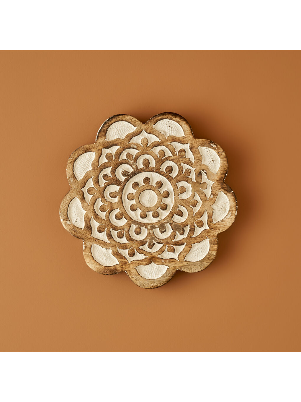 Bej Dulce Mango Ağacı Duvar Süsü Naturel (20x20x1,8 cm)