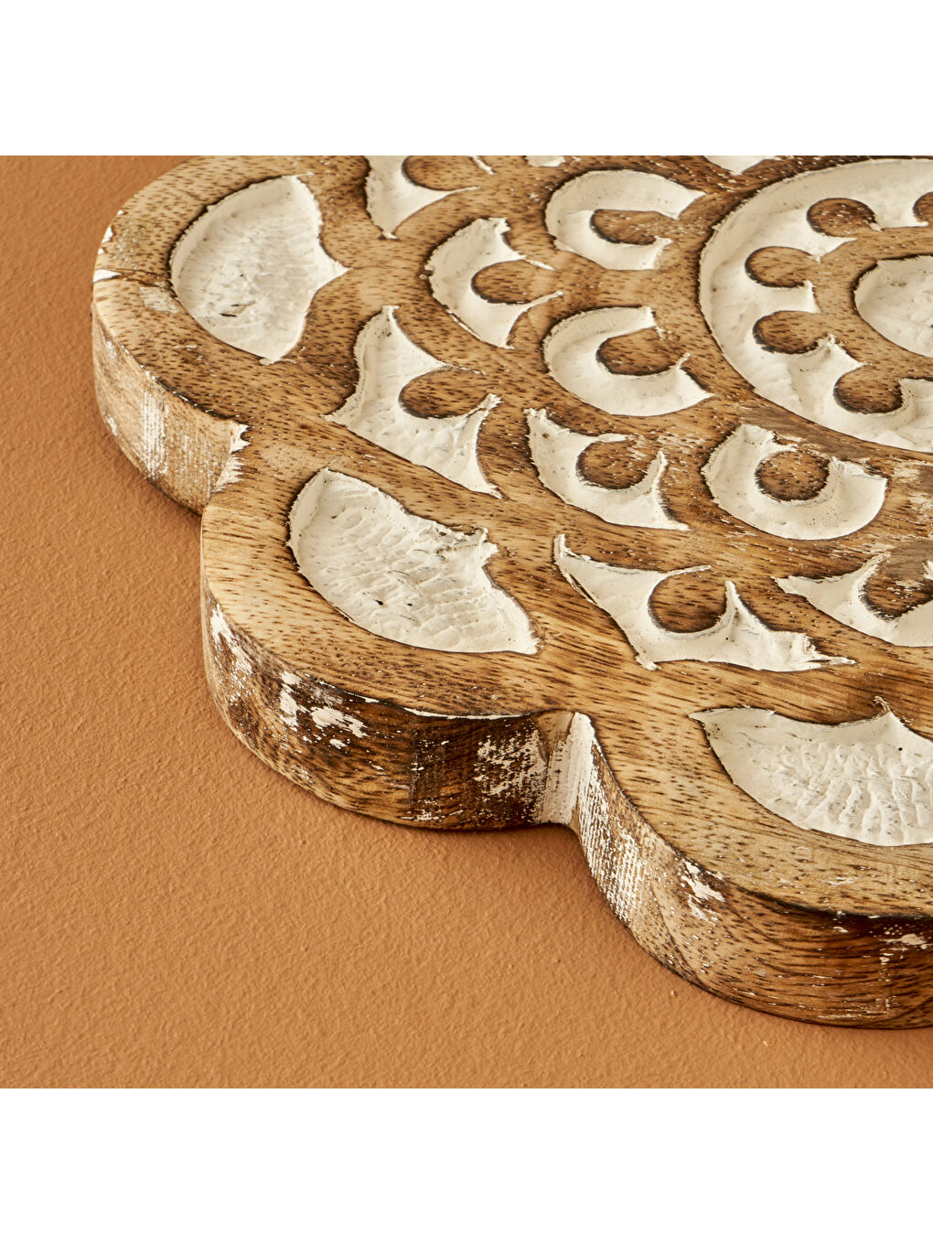 Bej Dulce Mango Ağacı Duvar Süsü Naturel (20x20x1,8 cm)-1