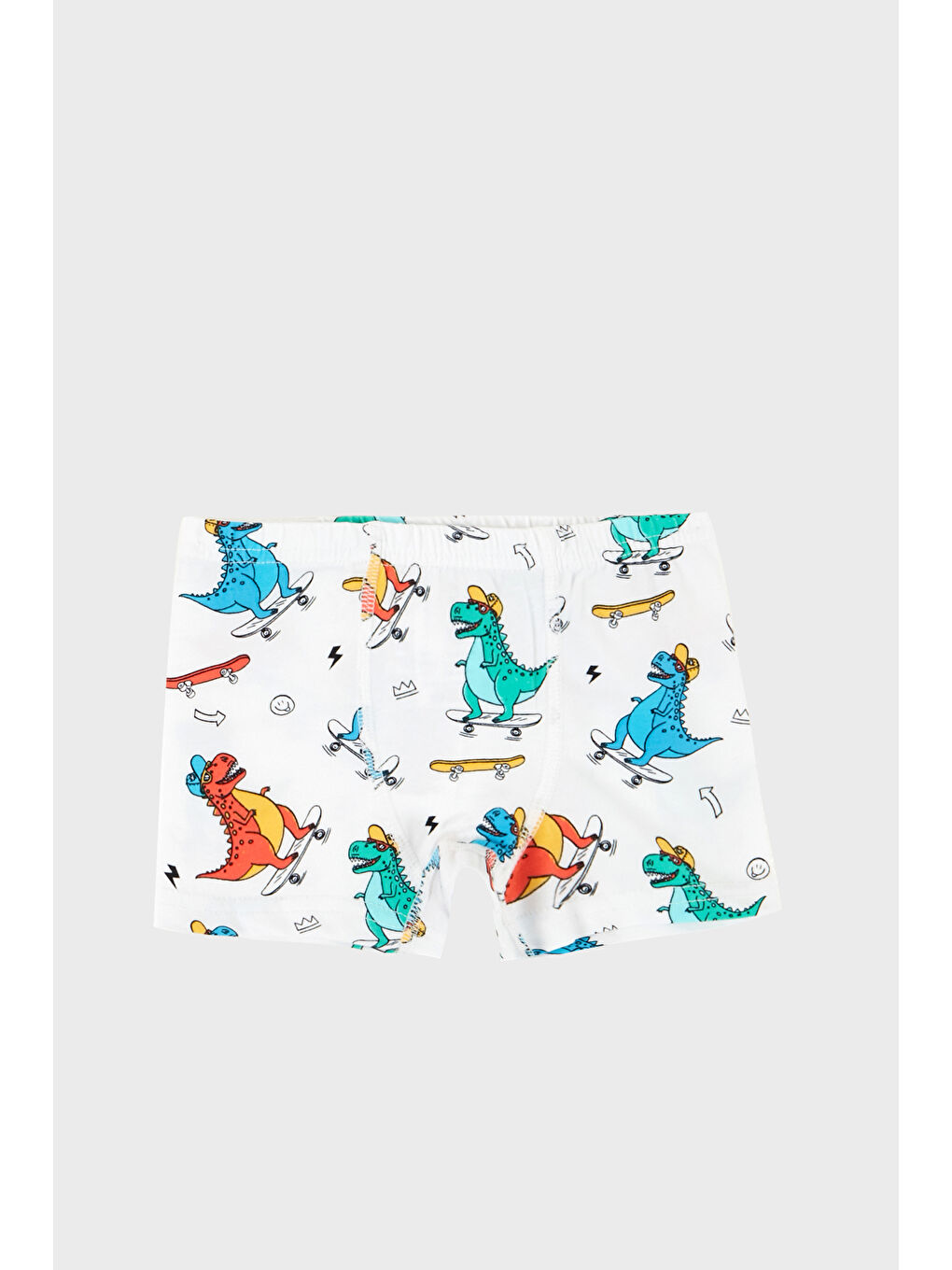 Karışık Desenli Streç Pamuklu 5 li Paket Erkek Çocuk Boxer 6651005DINO-5