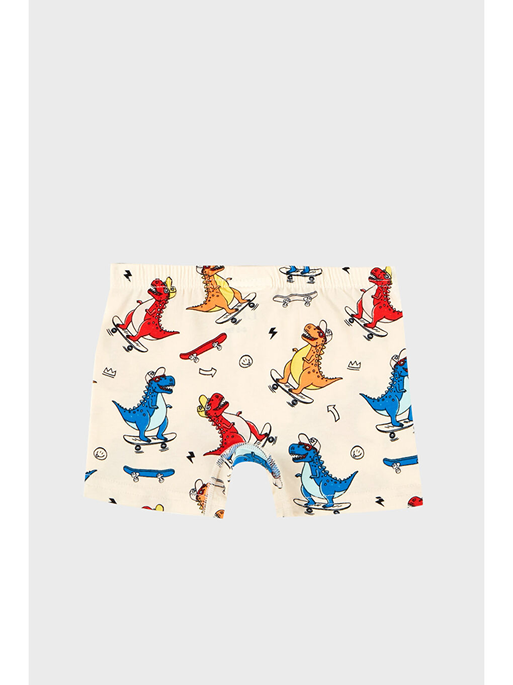 Karışık Desenli Streç Pamuklu 5 li Paket Erkek Çocuk Boxer 6651005DINO-6