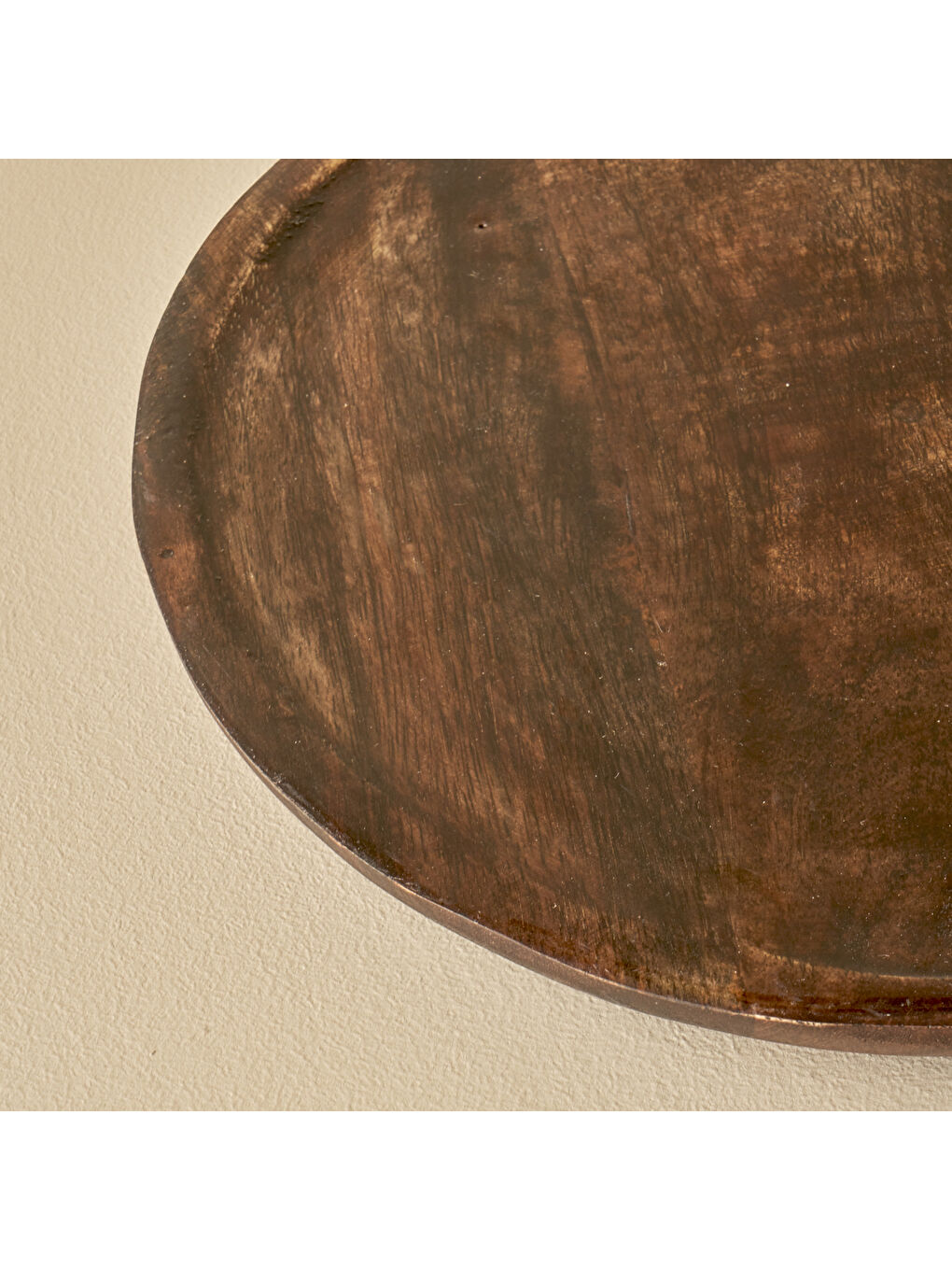 Bej Boliva Mango Ağacı Dekoratif Tabak Naturel (25x25x1,5 cm)-1