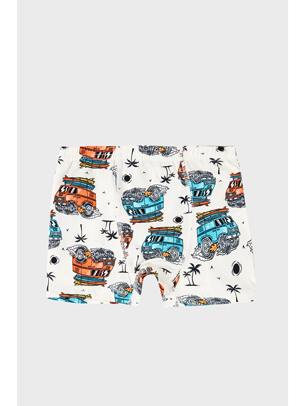 Karışık Desenli Streç Pamuklu 5'li Paket Erkek Çocuk Boxer 6651007ARABA-5